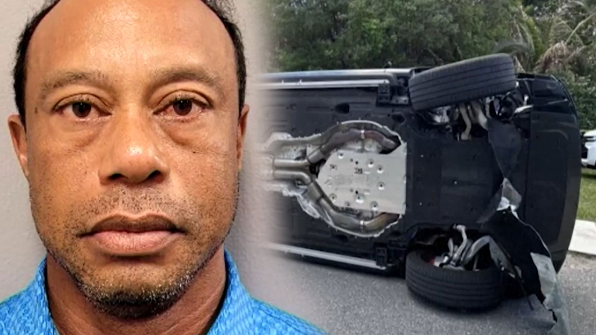 El golfista Tiger Woods sale en libertad bajo fianza tras sufrir un accidente de tráfico y negarse a realizar una prueba de orina