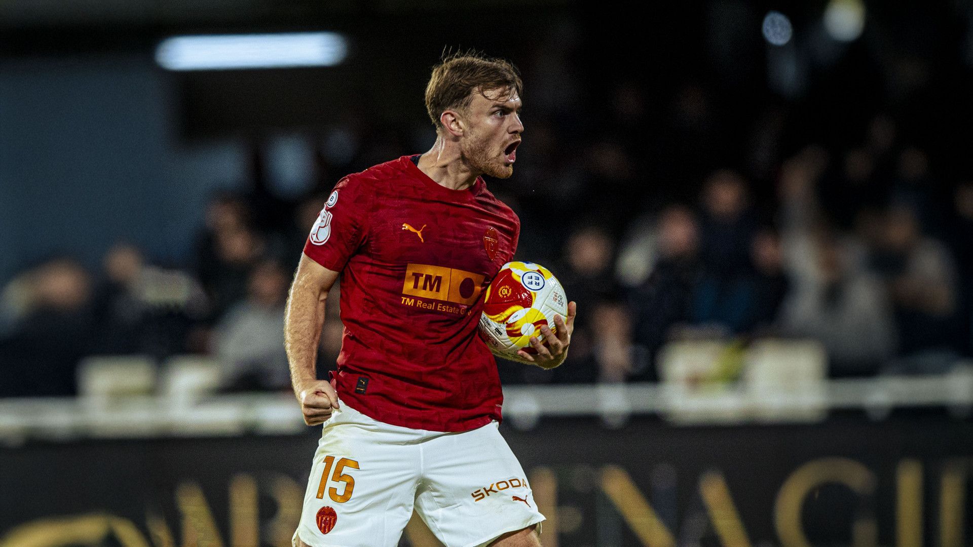 Lucas Beltrán celebra un gol con el Valencia CF