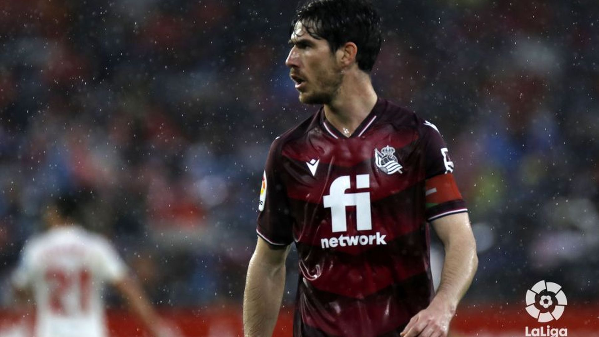 Aritz Elustondo, durante el partido en el Sánchez Pizjuán