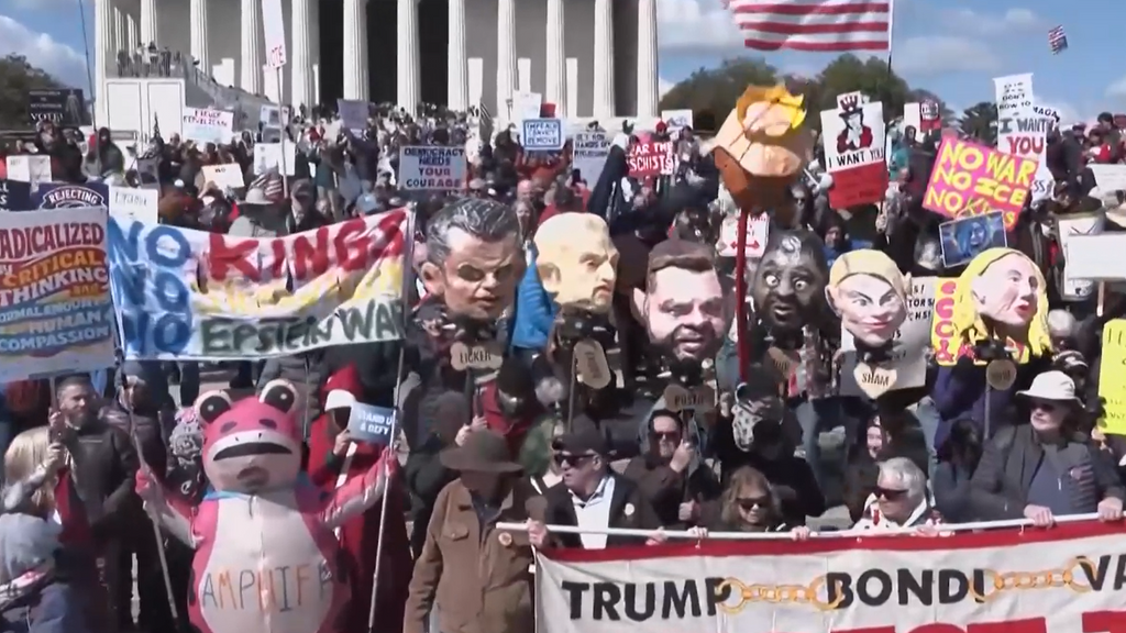 Arrancan las mayores protestas de ‘No Kings’ contra Donald Trump, la guerra en Irán y el ICE en 50 estados de EEUU