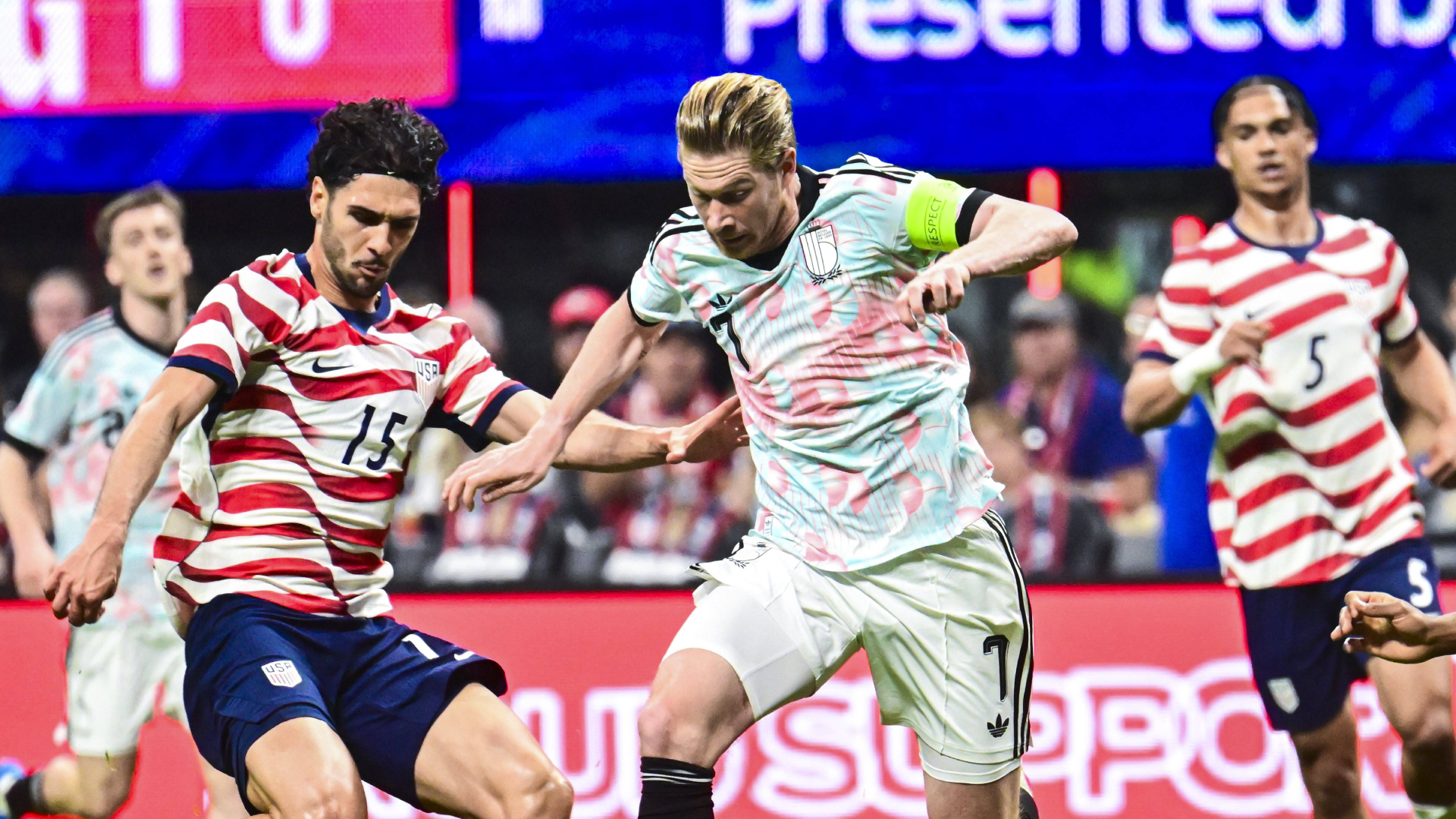 Johnny Cardoso, en el amistoso entre Estados Unidos y Bélgica