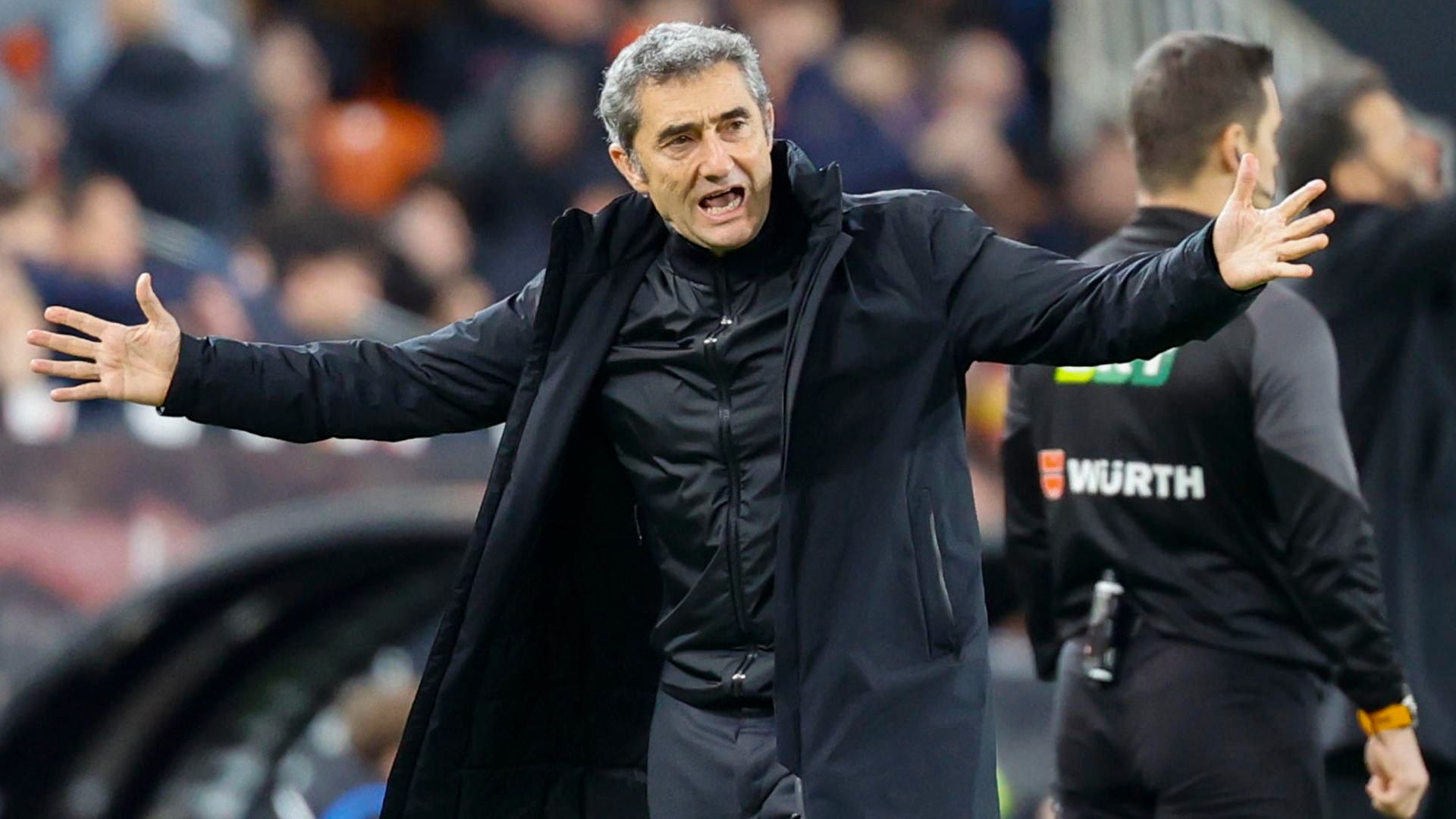 Los gritos de Ernesto Valverde en Mestalla ante el Valencia en Copa Los gritos de Ernesto Valverde en Mestalla ante el Valencia en Copa