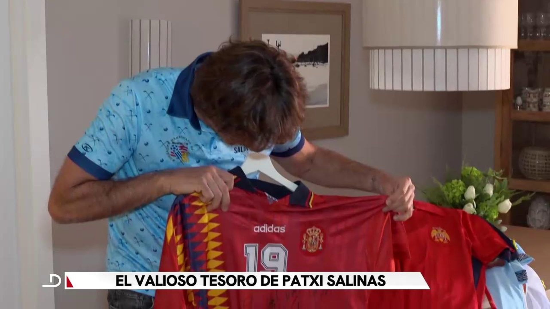 Patxi Salinas, con la camiseta de la Selección Española