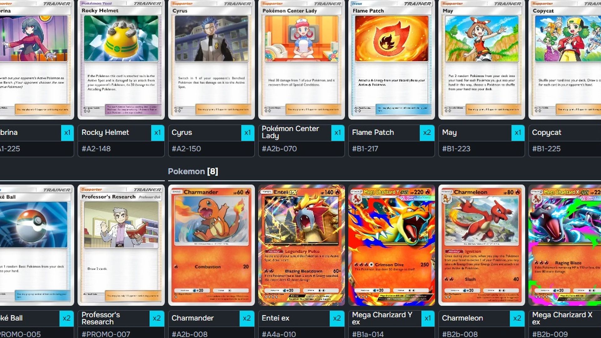 El mago de doble Mega Charizard en Pokémon Pocket