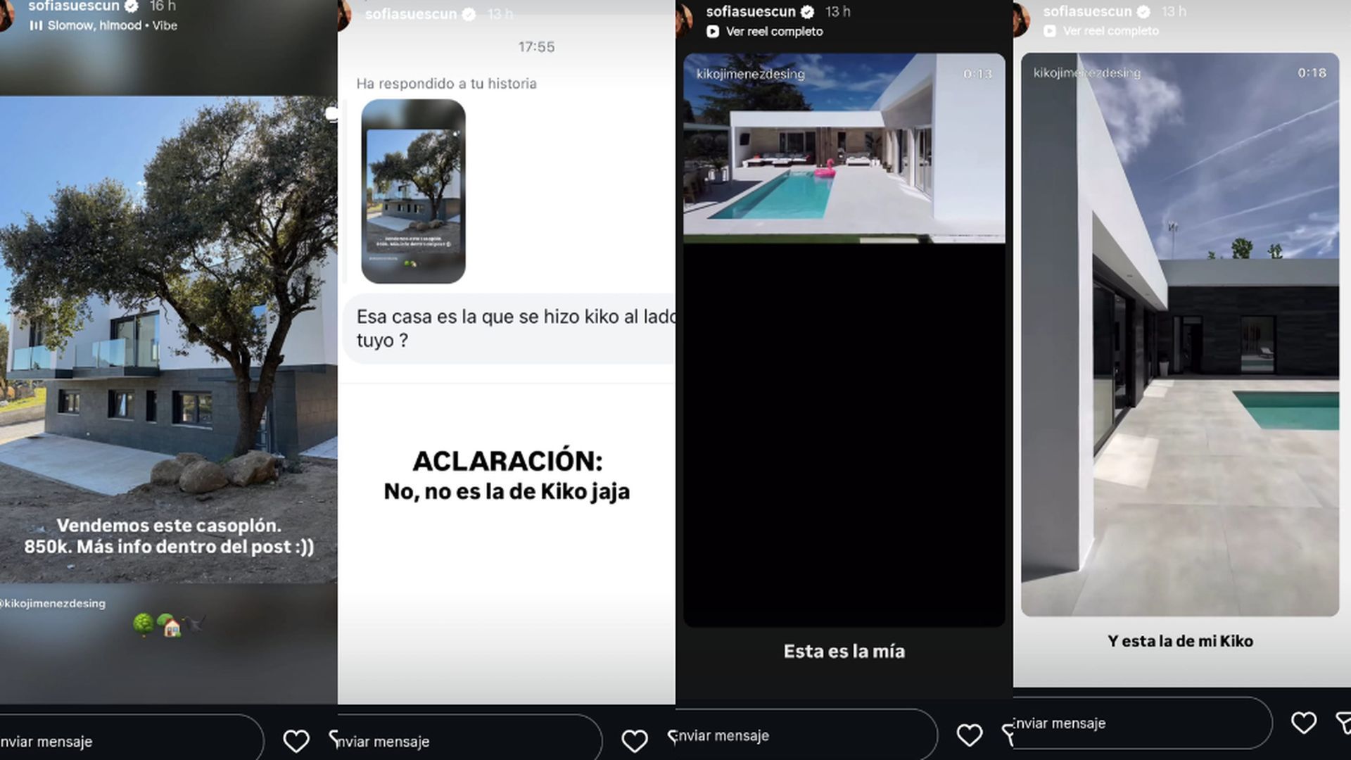 Sofía Suescun aclara las dudas sobre sus casas con Kiko Jiménez y su patrimonio inmobiliario