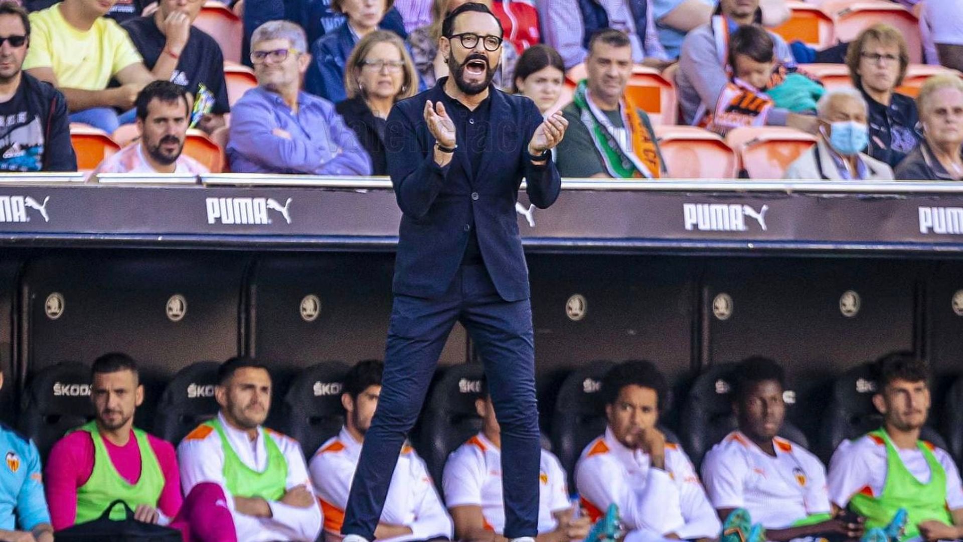 José Bordalas en acción ante el Real Betis