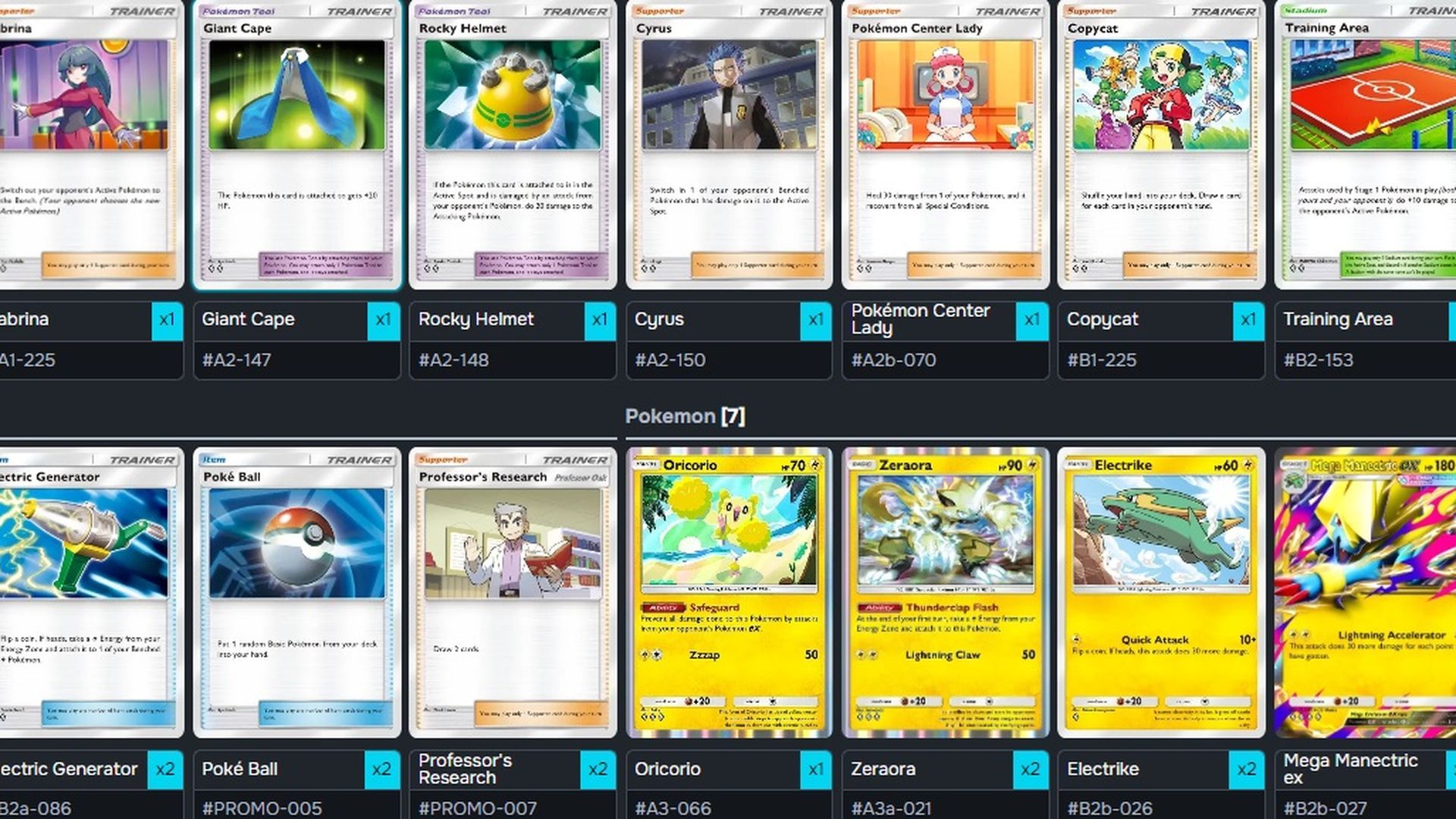 El mazo de Mega Manectrix ex en Pokémon Pocket