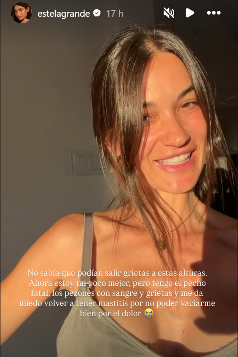 Estela Grande confiesa que tiene grietas en el pecho