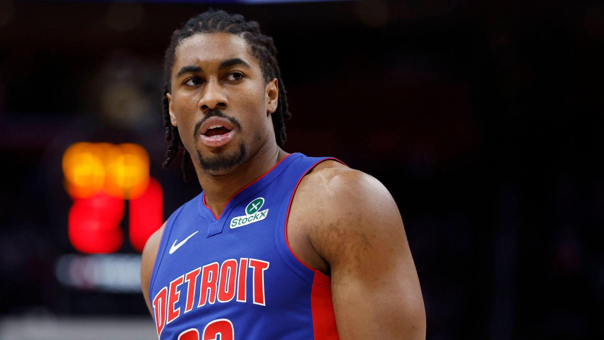 Jaden Ivey durante un partido con los Detroit Pistons la temporada pasada