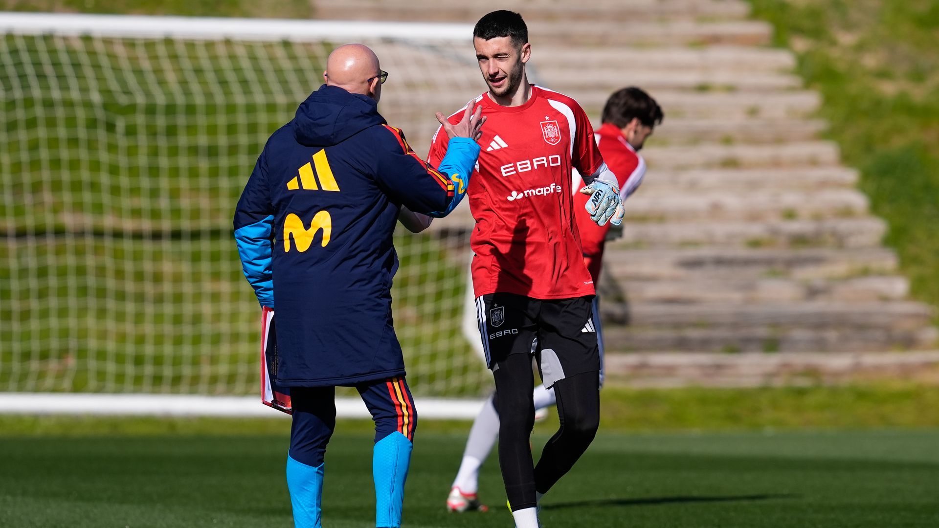 Joan García con Luis de la Fuente