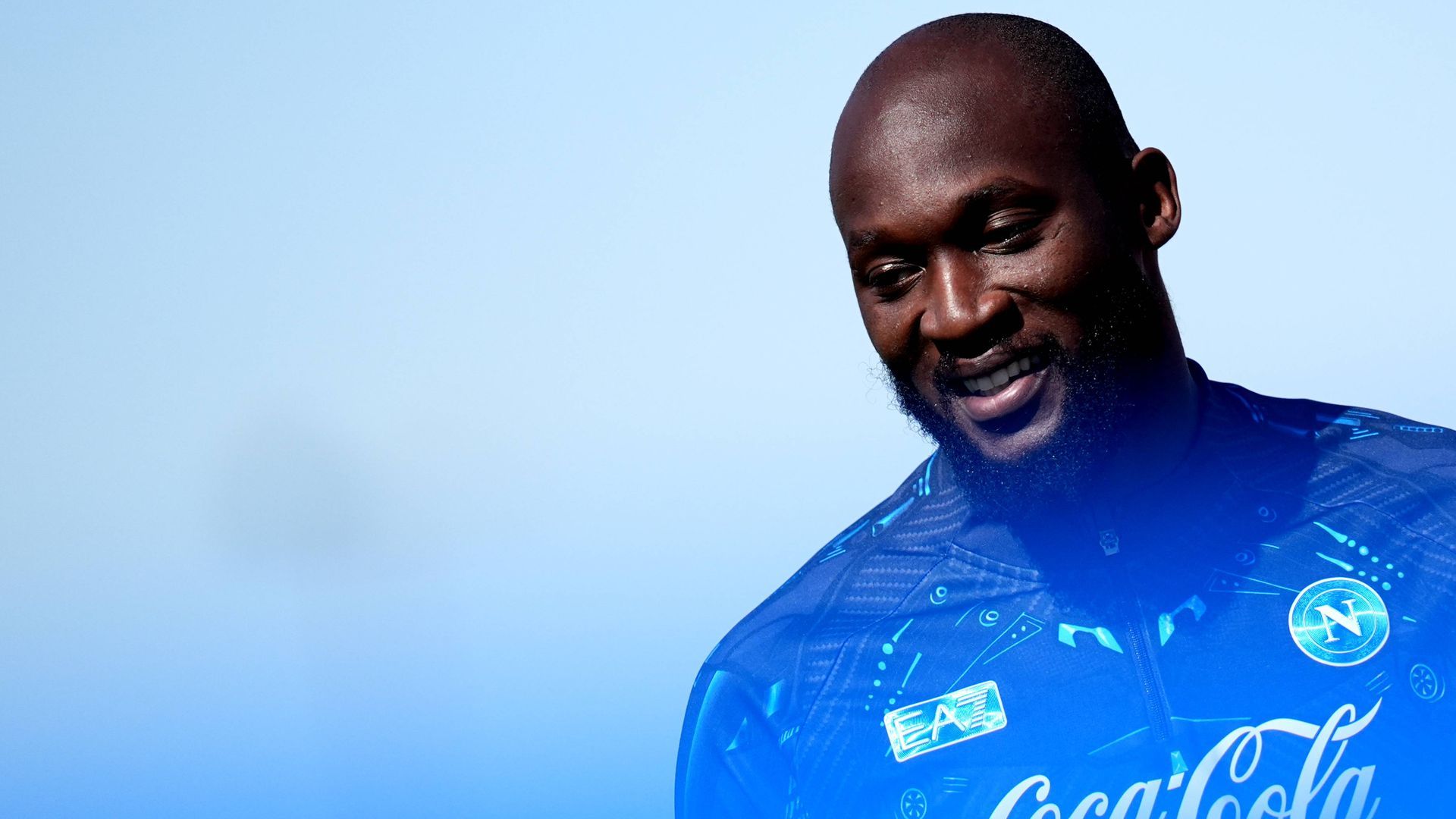 Lukaku jugando en el Nápoles