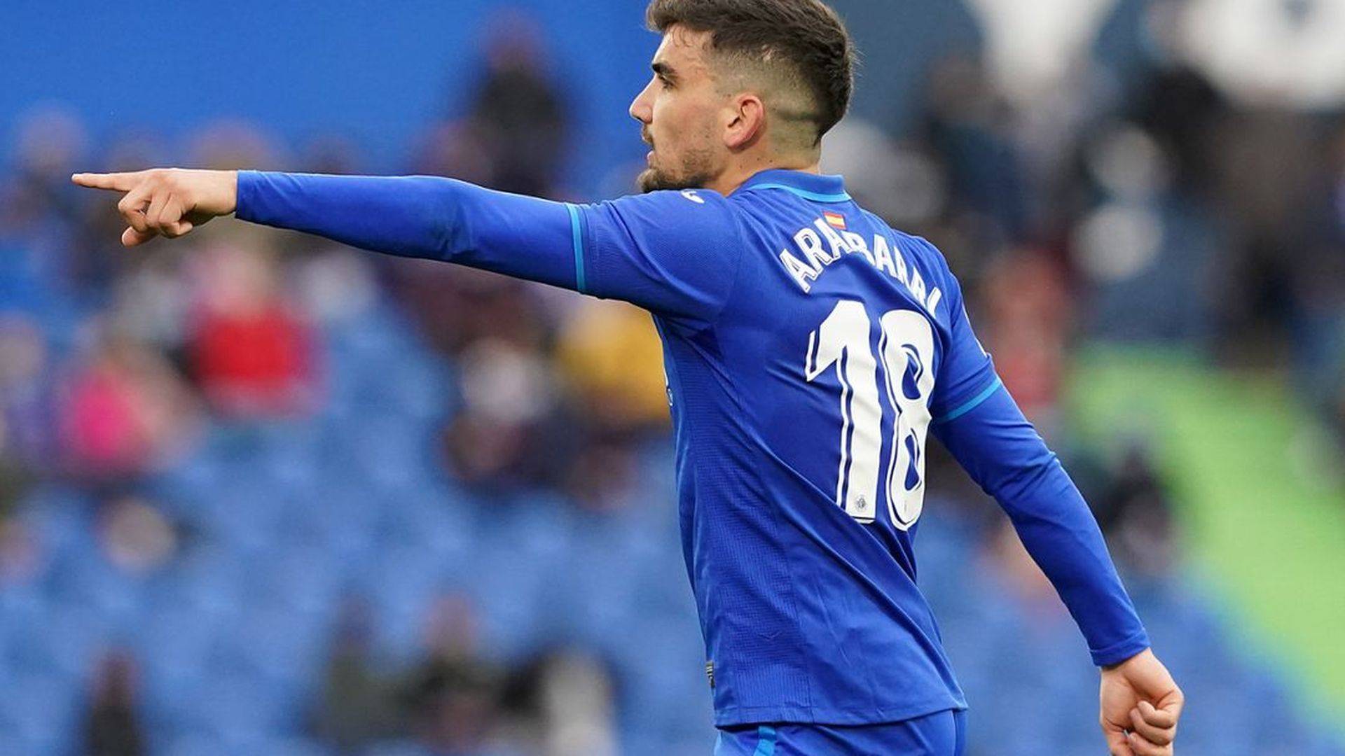 Mauro Arambarri en un partido del Getafe CF