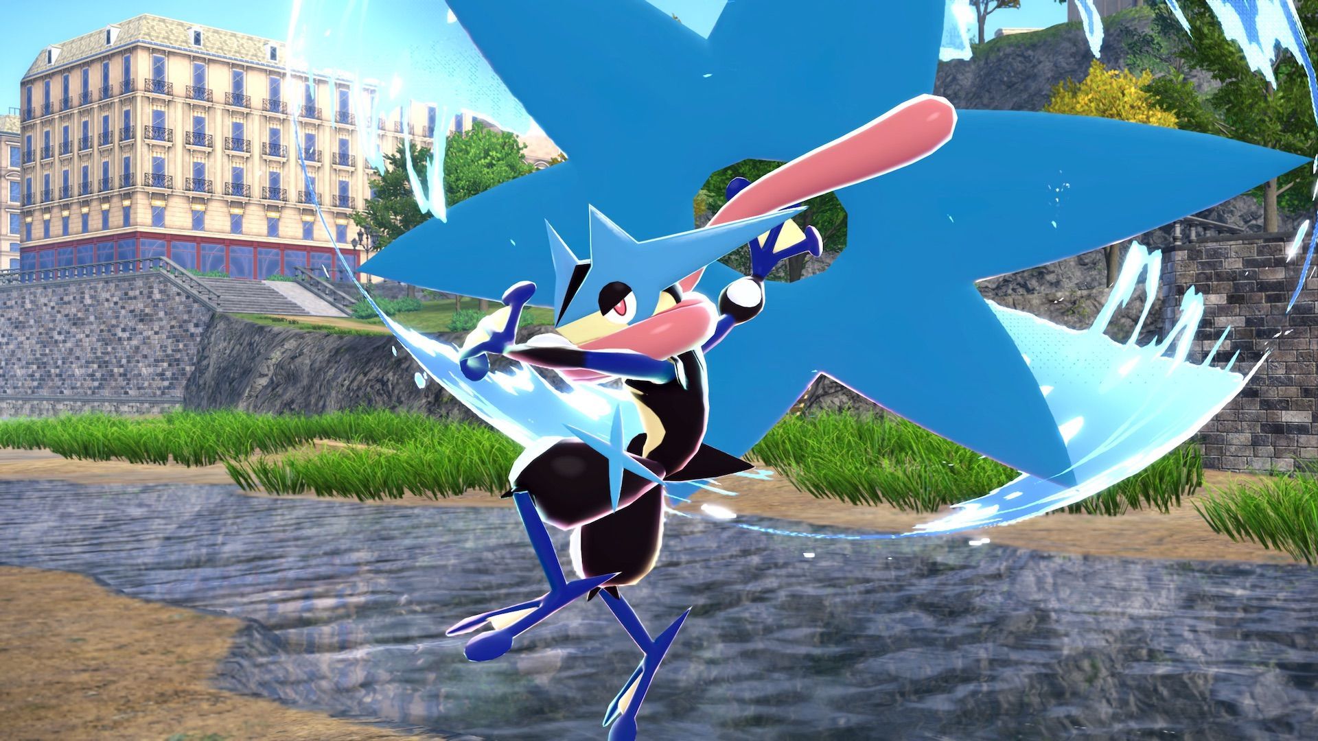 Mega Greninja en Leyendas Pokémon Z-A. Mega Greninja en Leyendas Pokémon Z-A.