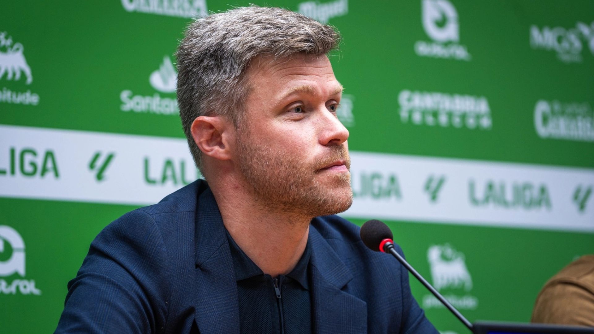 Mikel Martija en sala de prensa