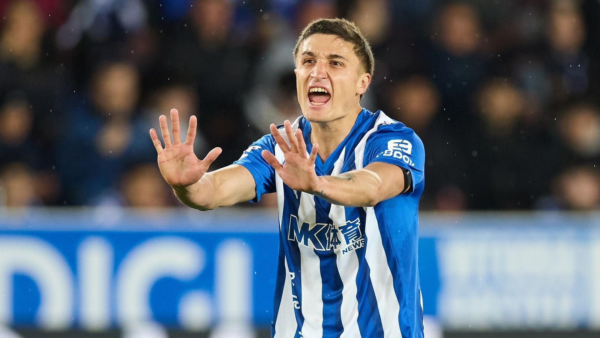Nahuel Tenaglia durante un partido del Alavés esta temporada