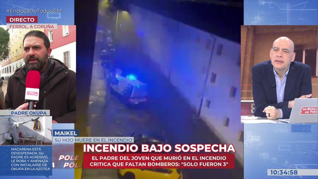Padre del joven fallecido en el incendio de Ferrol (A Coruña): “Querían matar a una chica que estaba dentro de la vivienda”
