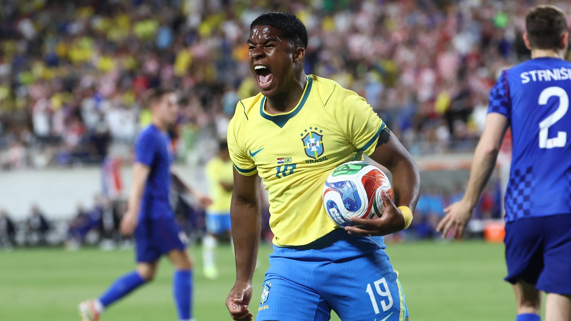 Endrick, en el partido contra Croacia Endrick, en el partido contra Croacia