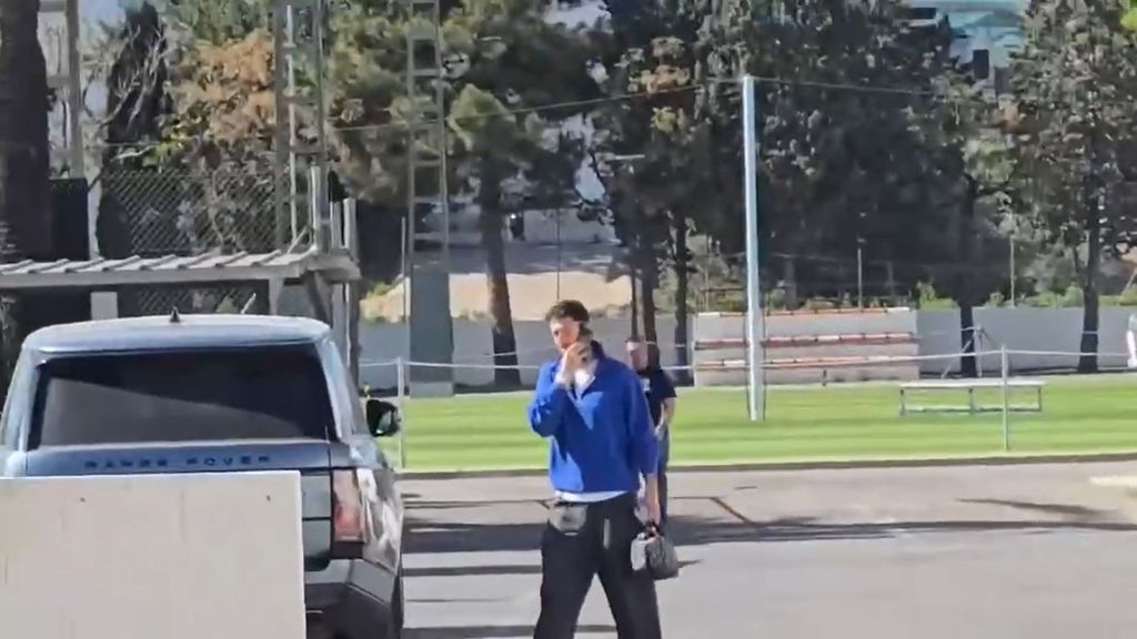 Guido Rodríguez, en la Ciudad Deportiva de Paterna