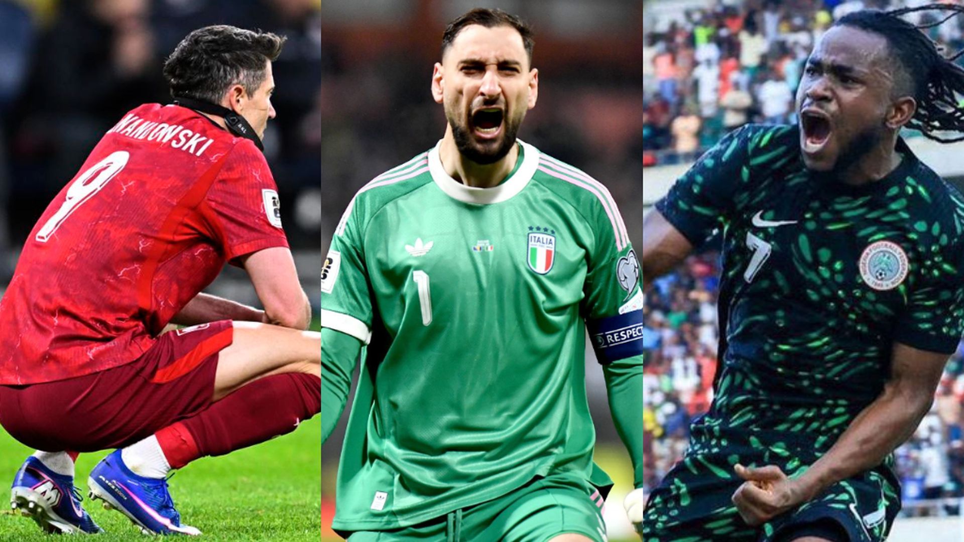 Lewandowski, Donnarumma y Lookman Lewandowski, Donnarumma y Lookman