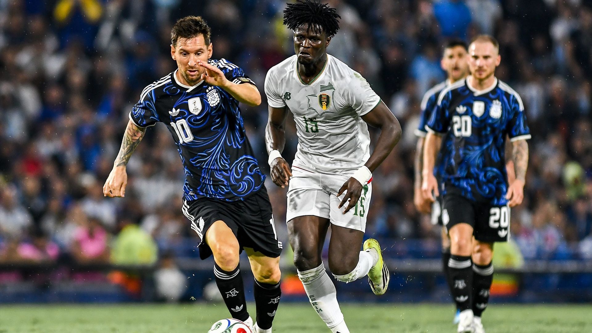 Lionel Messi durante un partido de Argentina esta temporada