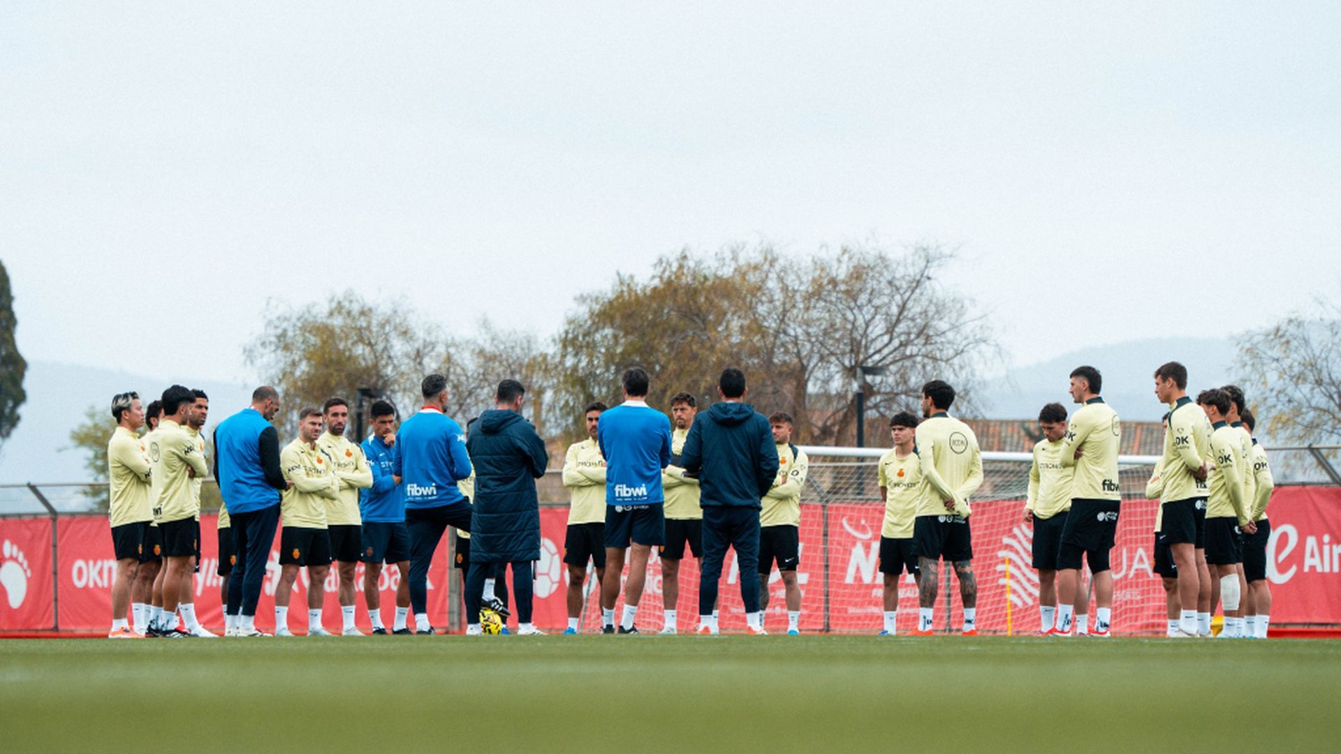 Los jugadores del Mallorca, en Son Bibiloni