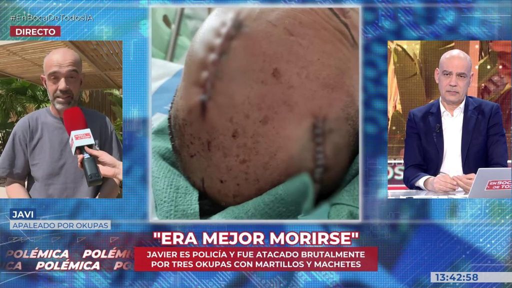 Un policía apaleado por okupas denuncia que le obligan a regresar a su puesto de trabajo sin estar recuperado: “Me mandan a la calle y con un arma”