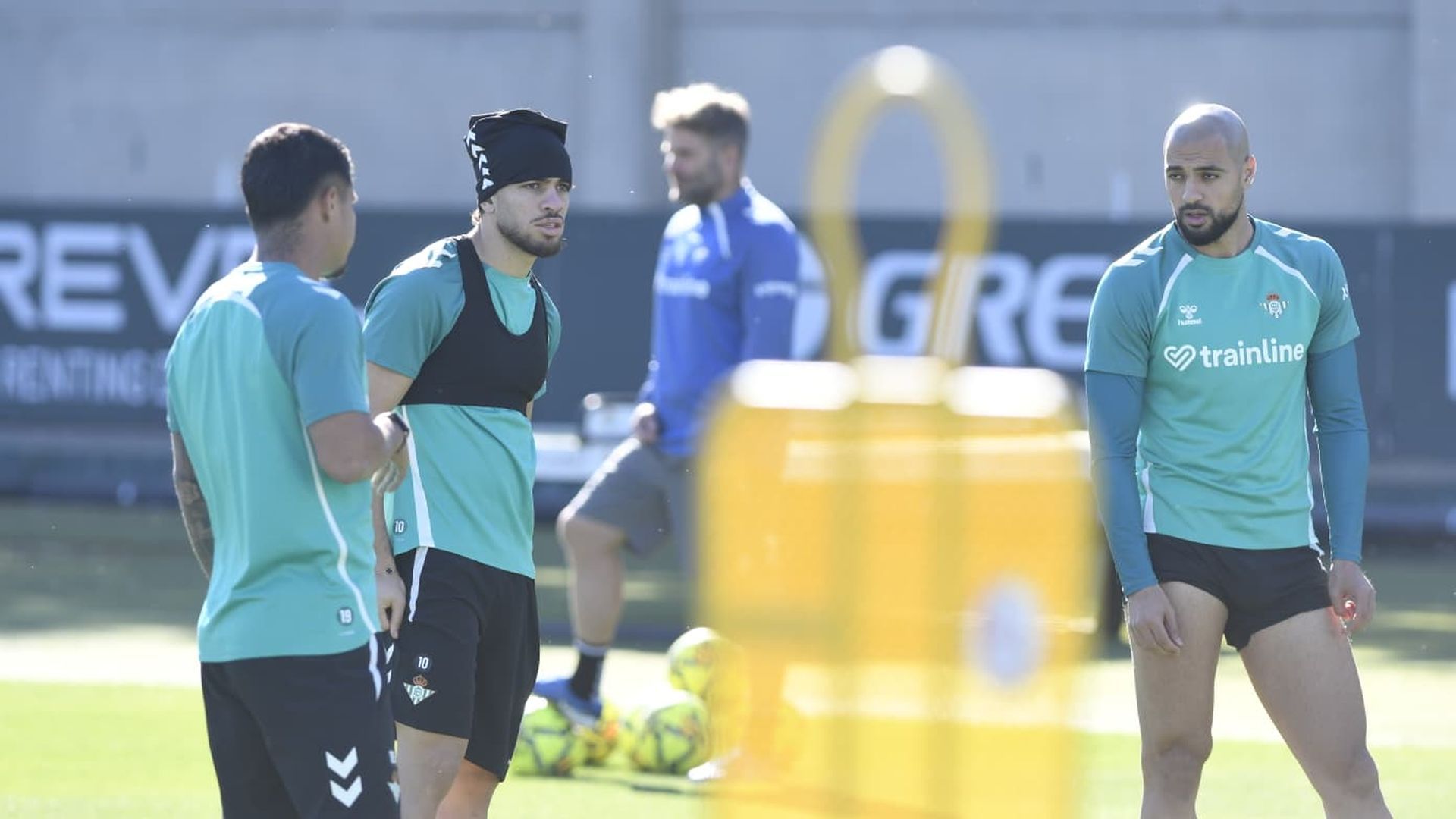 Abde y Amrabat, en la sesión del Jueves Santo