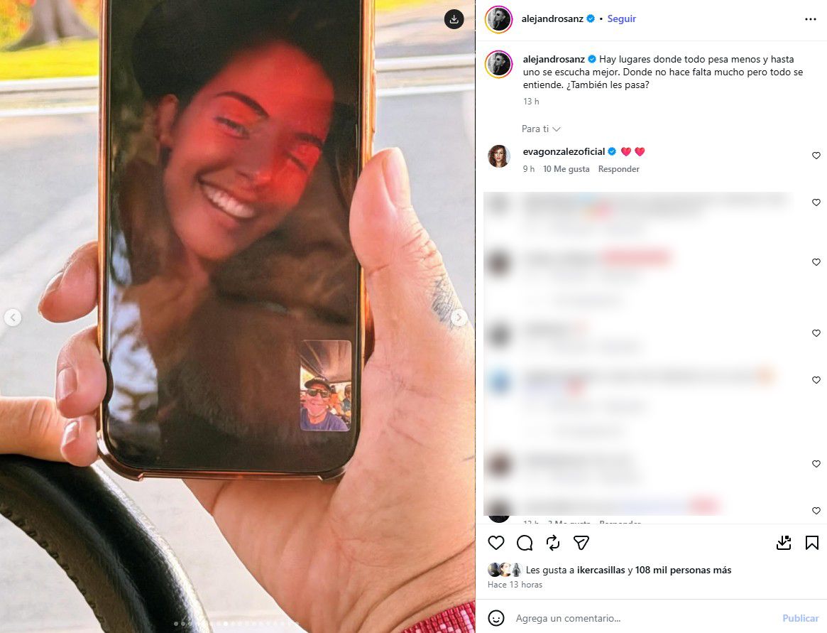 Alejandro Sanz y Stephanie Cayo