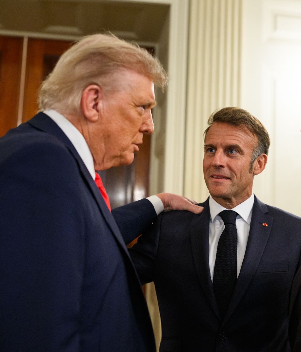 Donald Trump y Emmanuel Macron en agosto de 2025