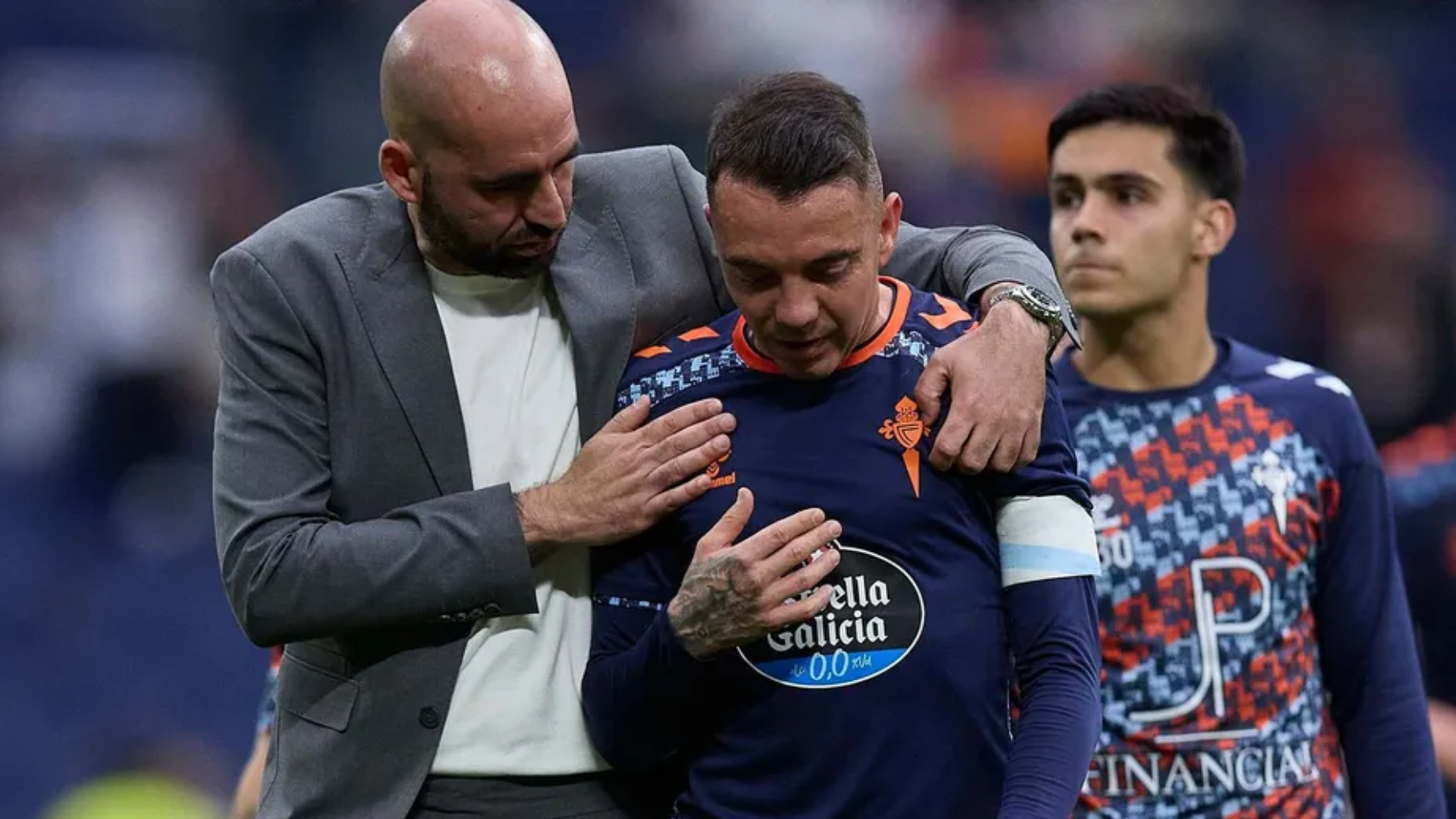 Iago Aspas con Claudio Giráldez