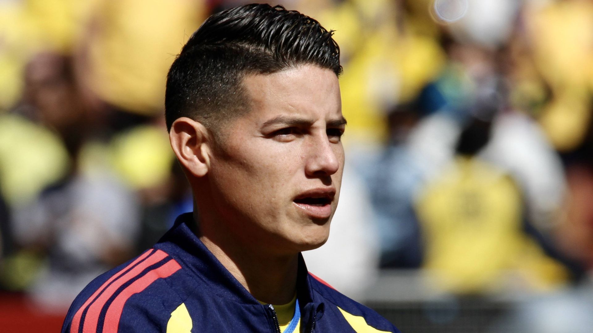 James Rodríguez, en un partido con Colombia
