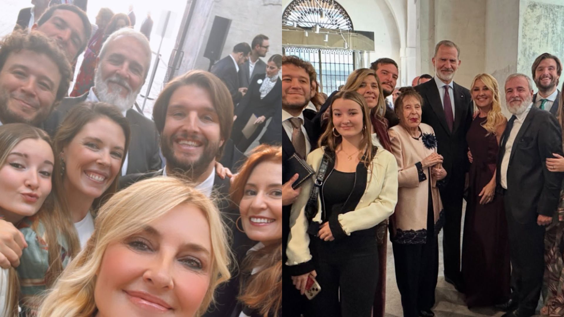 Gemma Cuervo, con sus hijos y sus desconocidos nietos, en imágenes de redes sociales