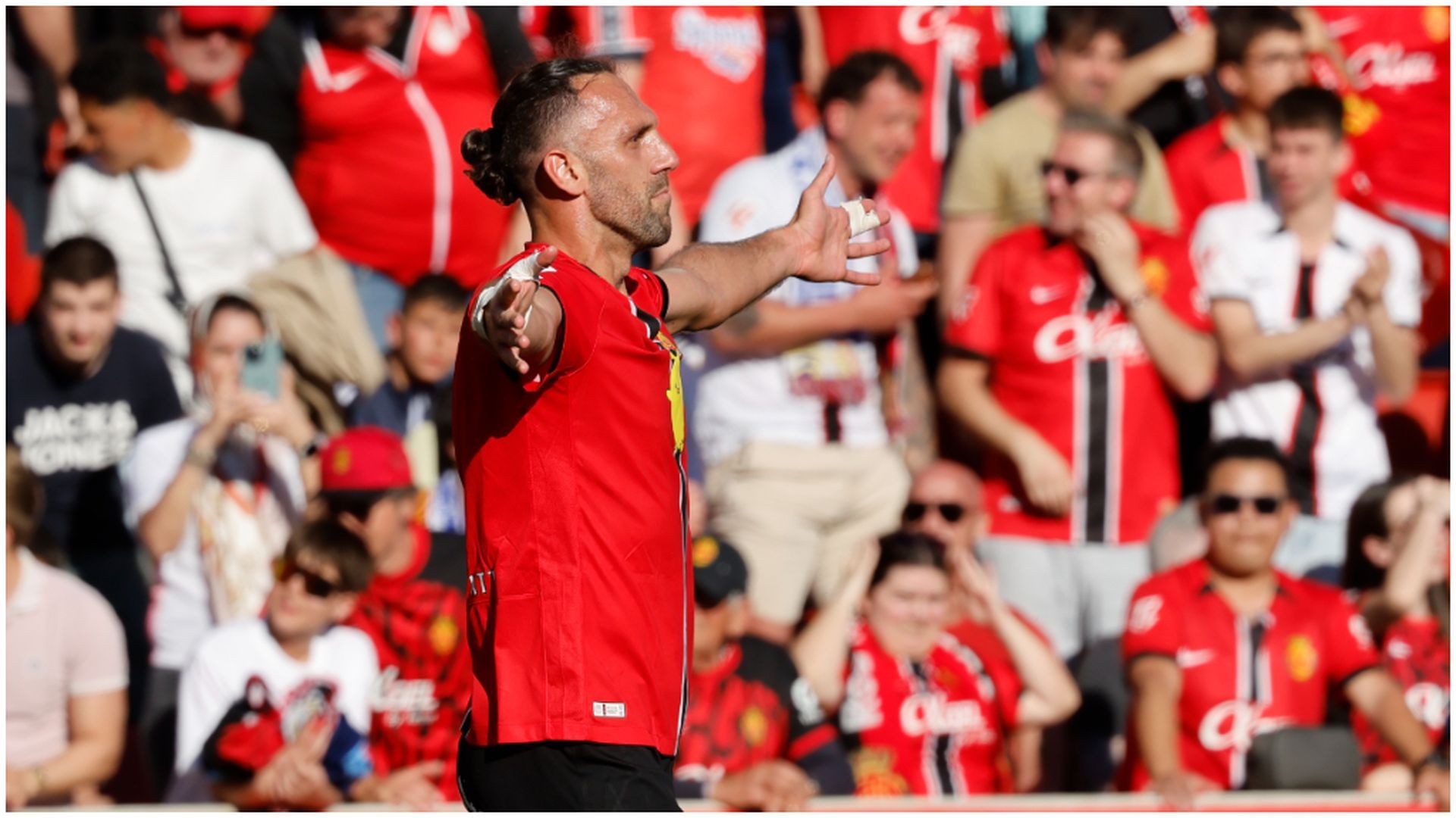 Muriqi, celebrando su gol ante el Real Madrid