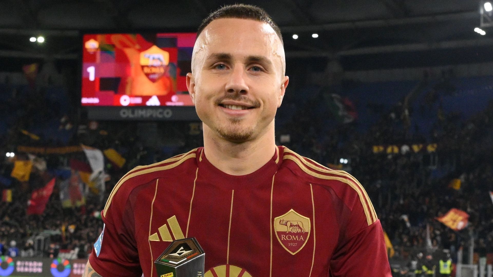 Angeliño, en un partido con la Roma