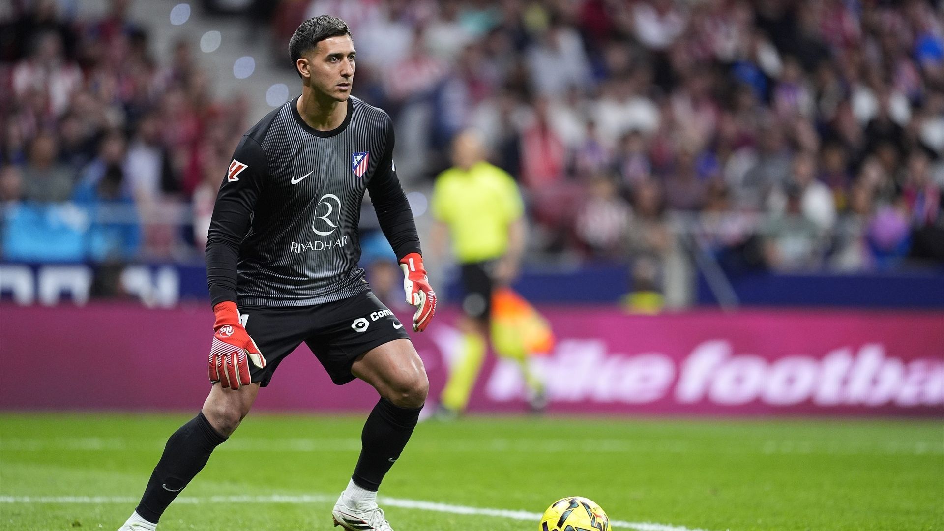 Juan Musso, en el Atlético de Madrid-Barça