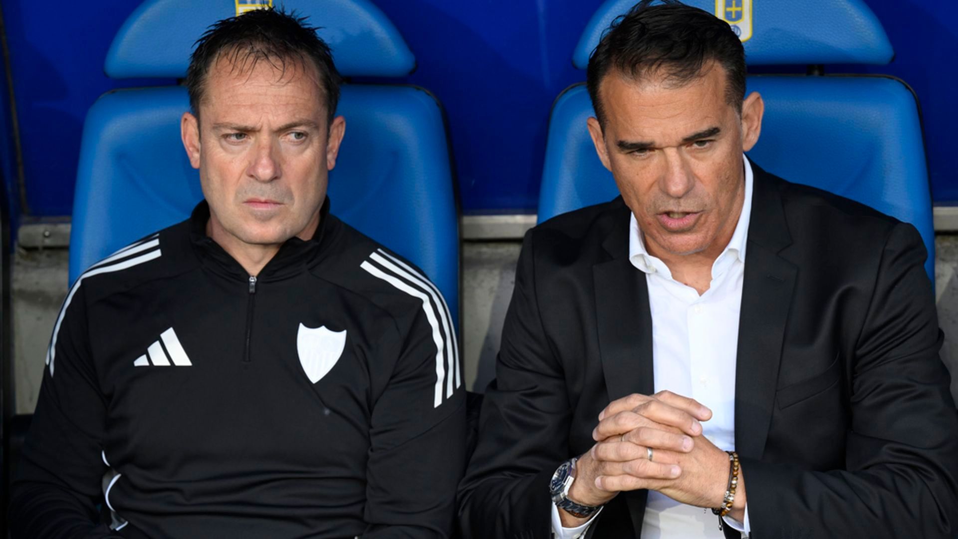 Luis García Plaza, en el Oviedo-Sevilla