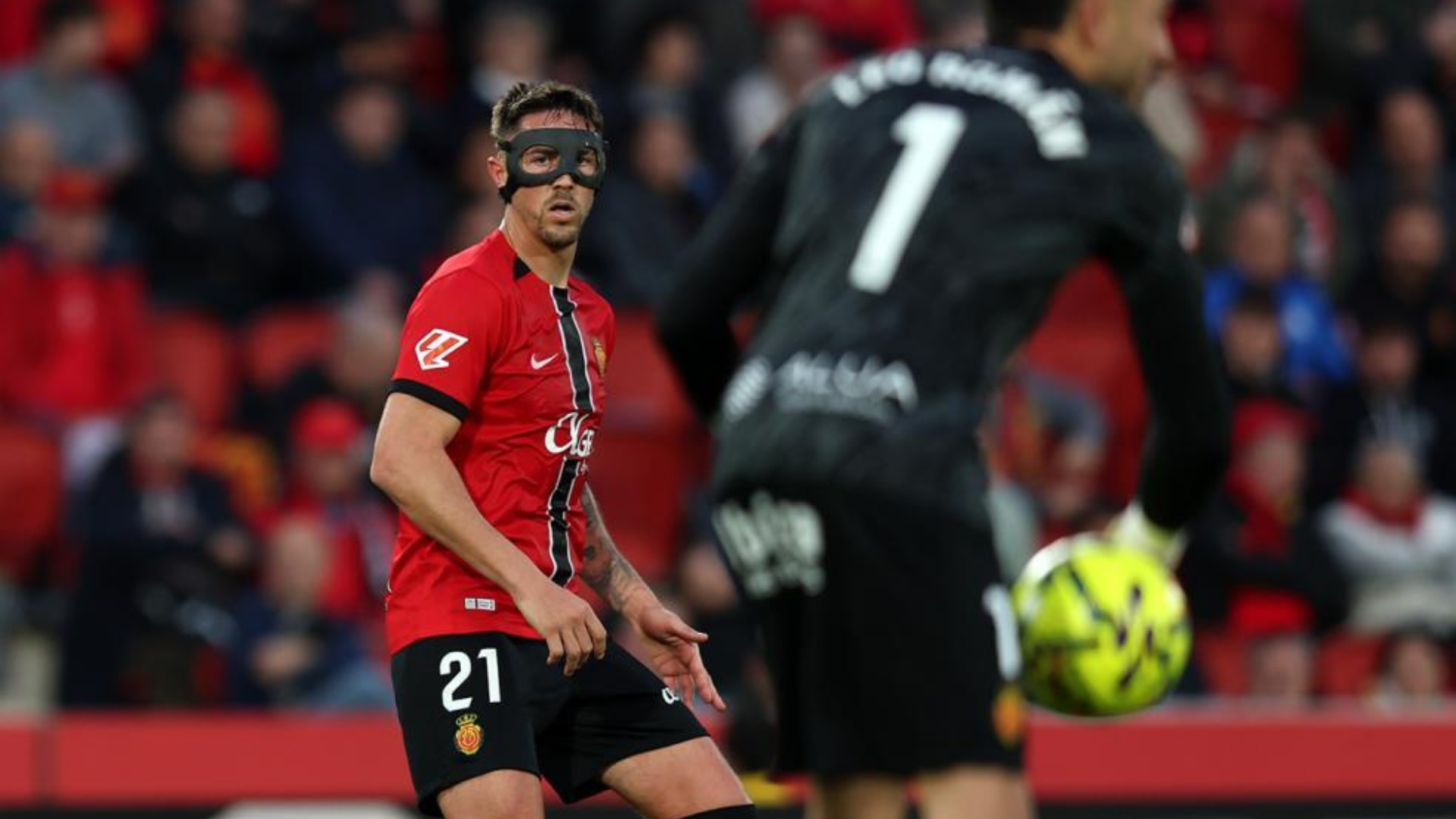 Antonio Raíllo, en un partido del Mallorca
