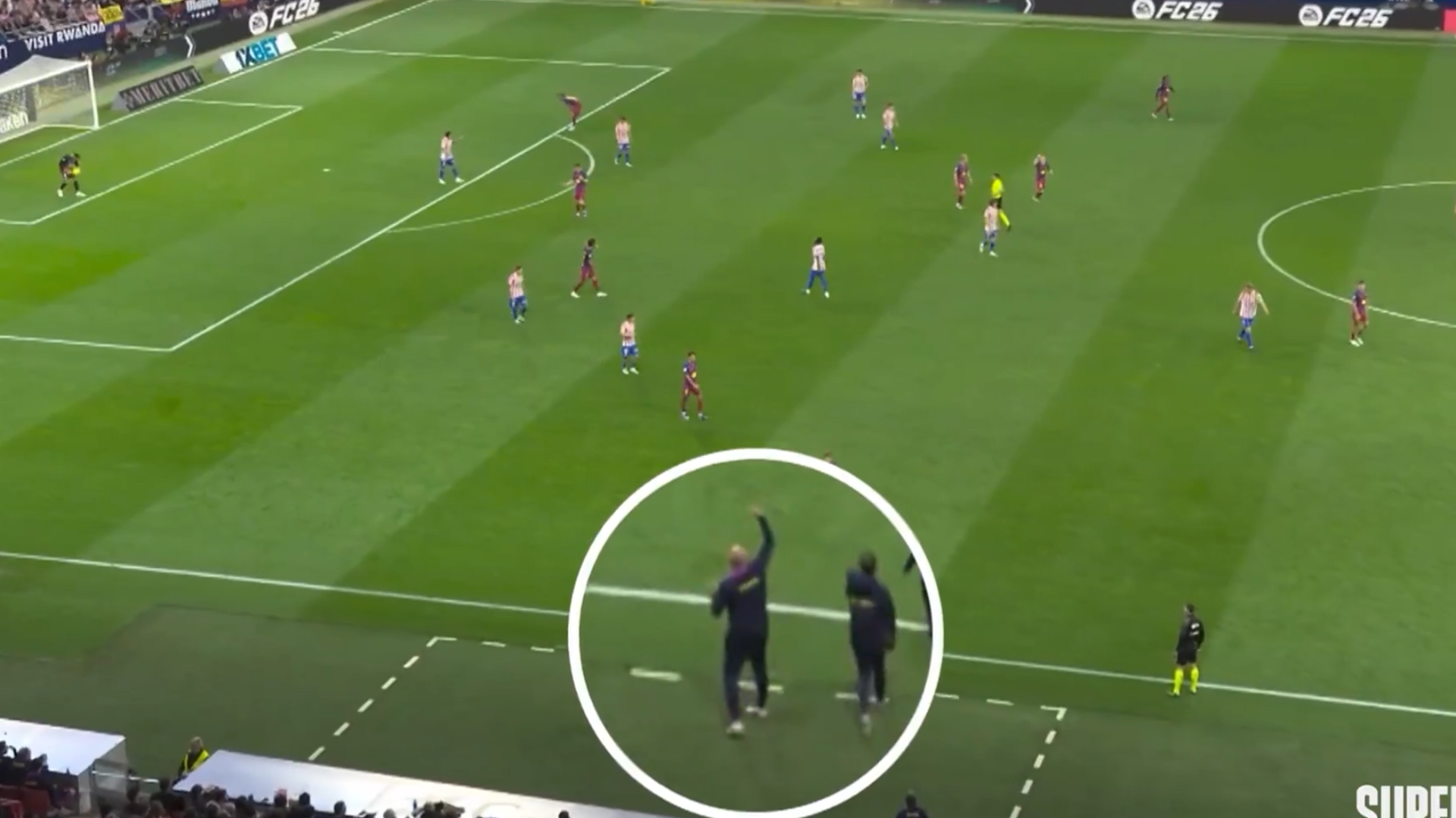 El enfado de Lamine Yamal durante el Atlético-Barcelona