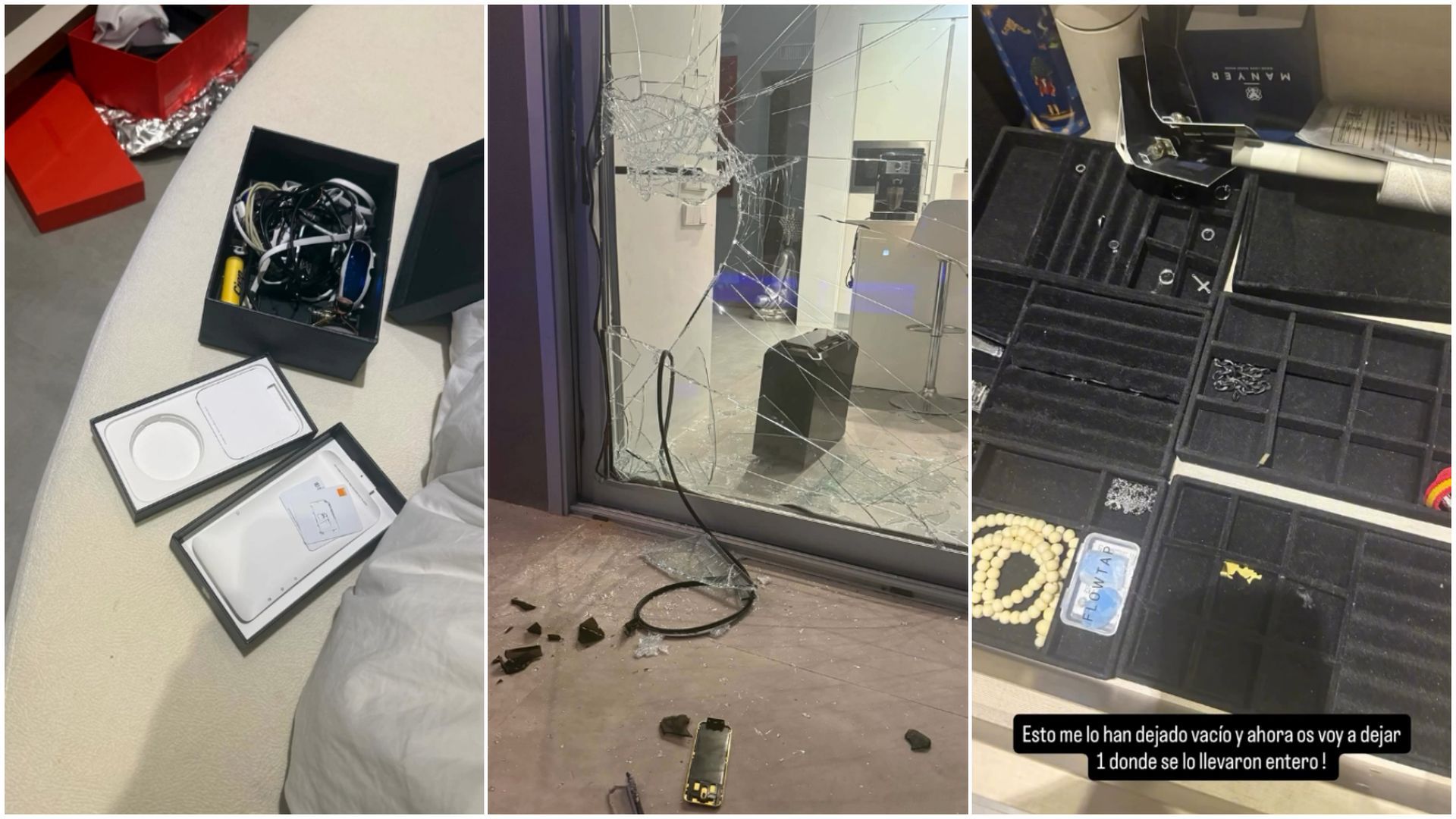 Ferre muestra el robo que ha sufrido en su casa