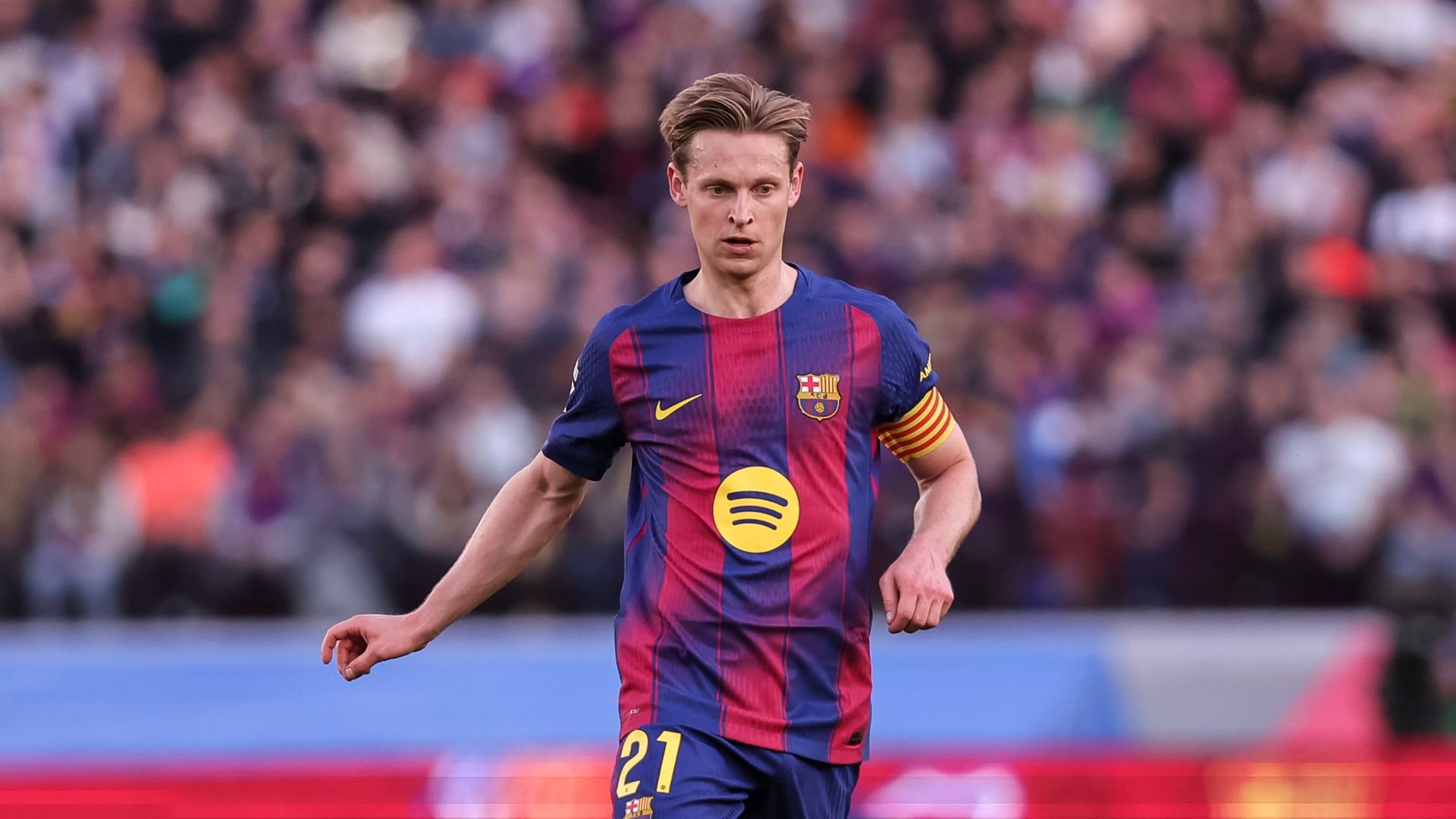 Frenkie de Jong durante un partido del FC Barcelona