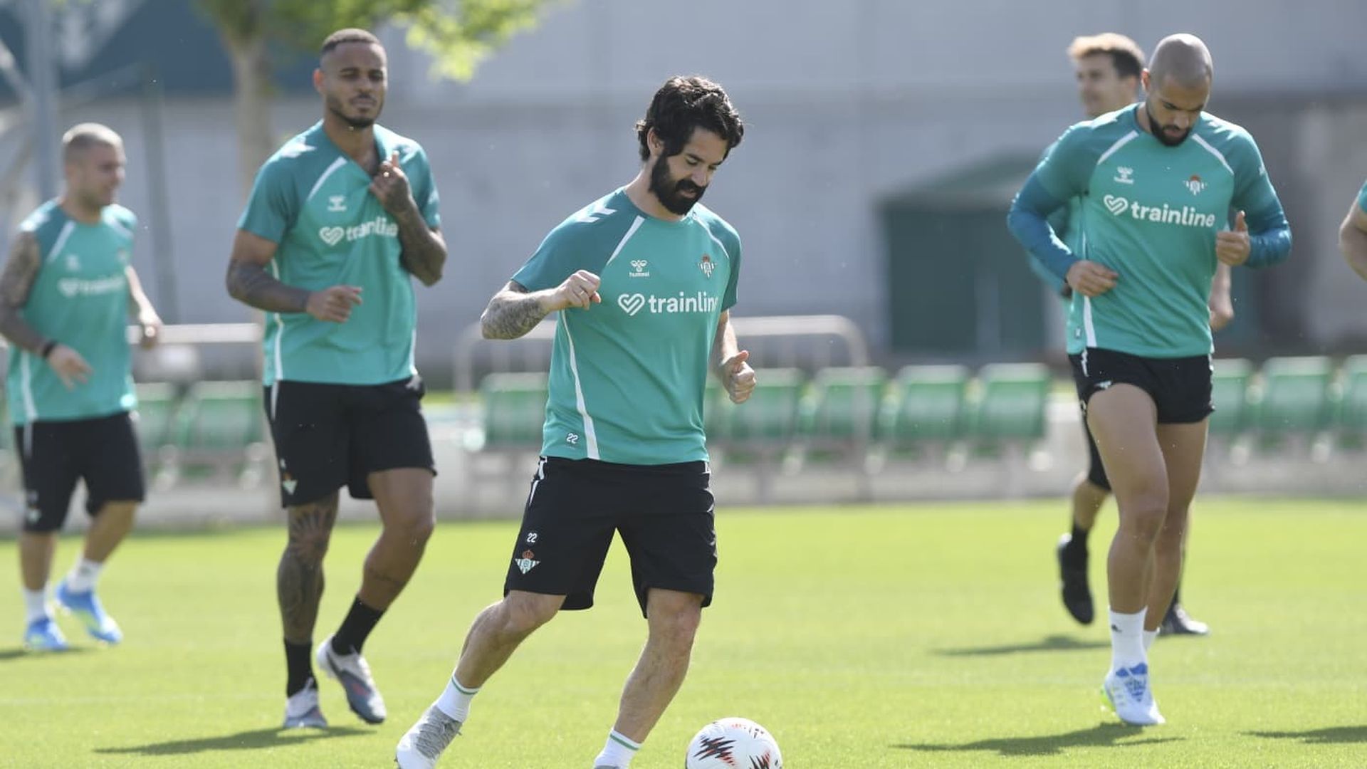 Isco Alarcón, ejercitándose con sus compañeros