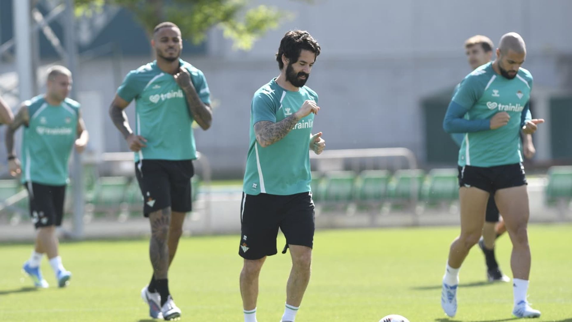 Isco Alarcón, ejercitándose con sus compañeros