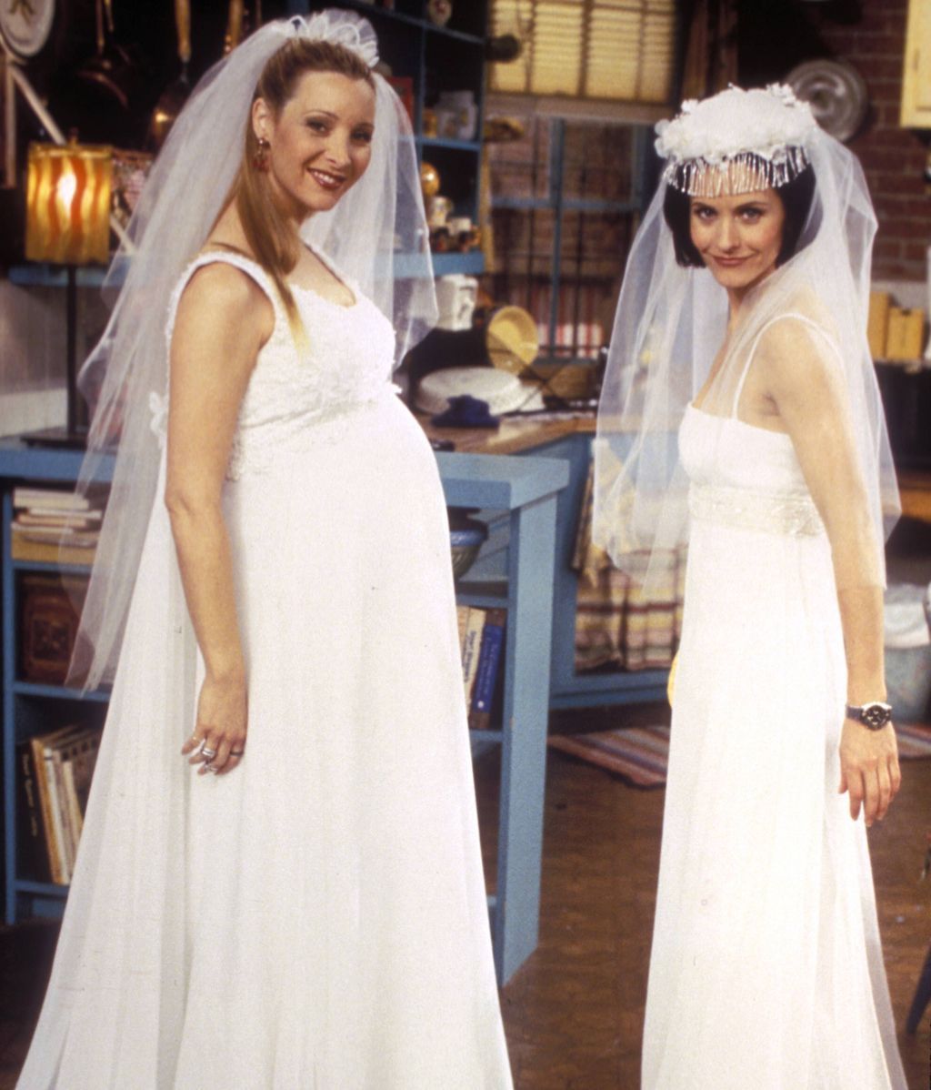 Lisa Kudrow, en 'Friends', embarazada junto a Courteney Cox
