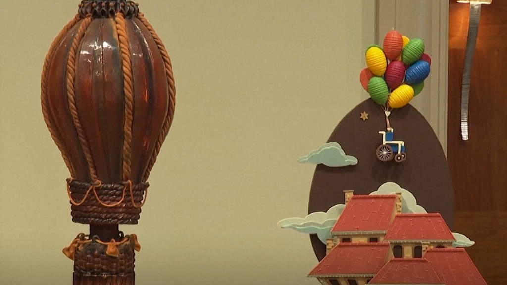 Obras de arte realizadas en chocolate belga con motivo de la Pascua