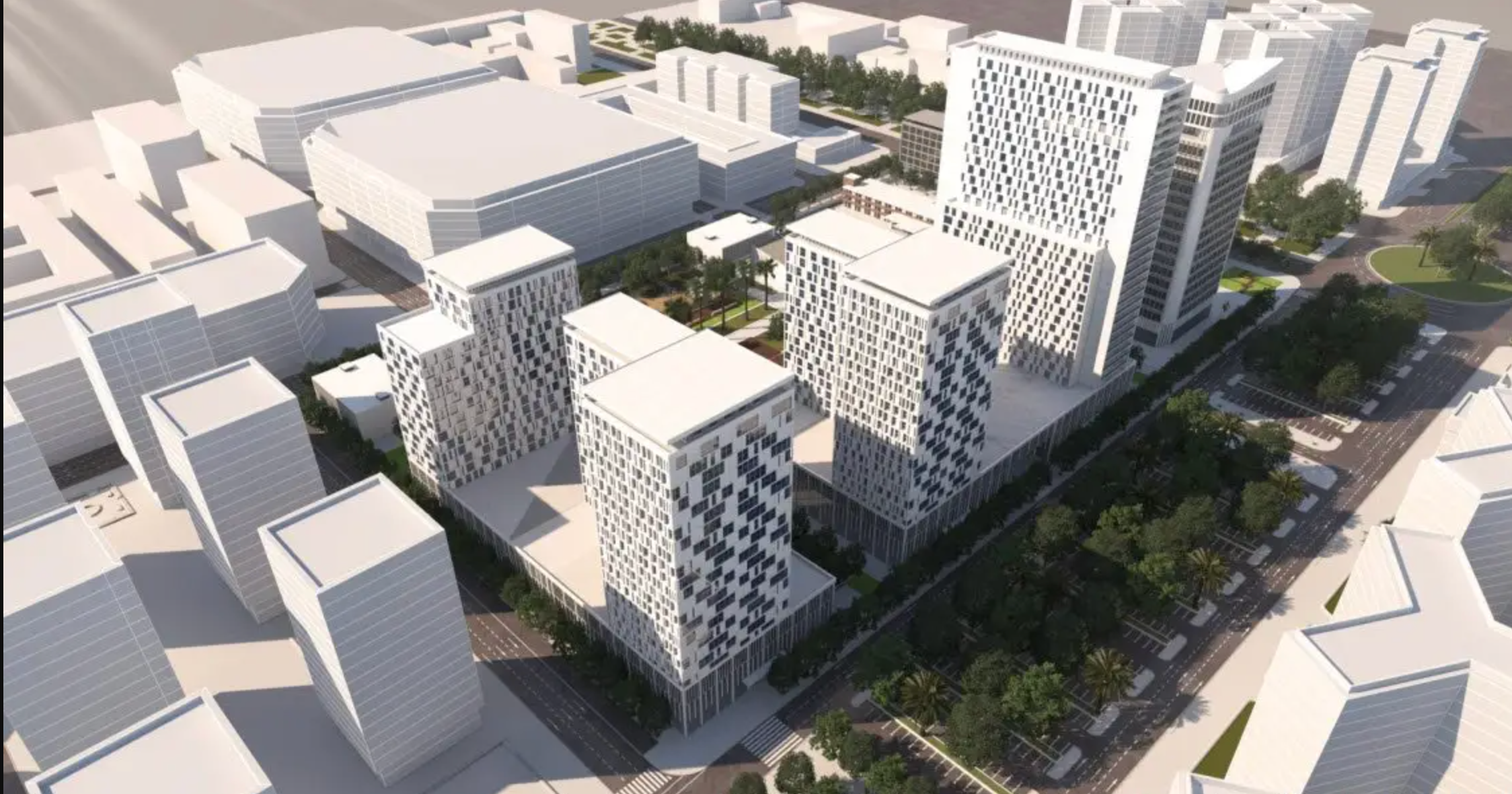 Recreación de cómo podría quedar el solar de Mestalla