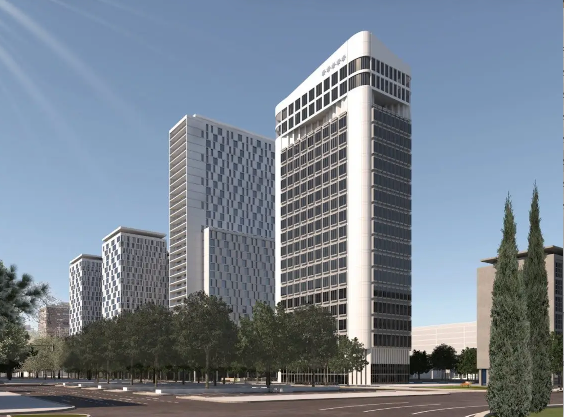 Recreación de cómo podría quedar el solar de Mestalla