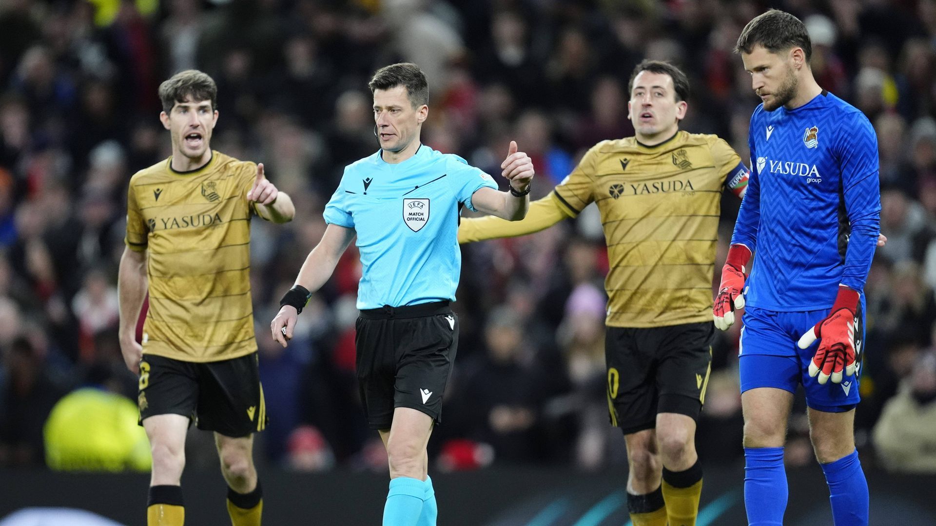 Benoît Bastien en un partido de la Real Sociedad