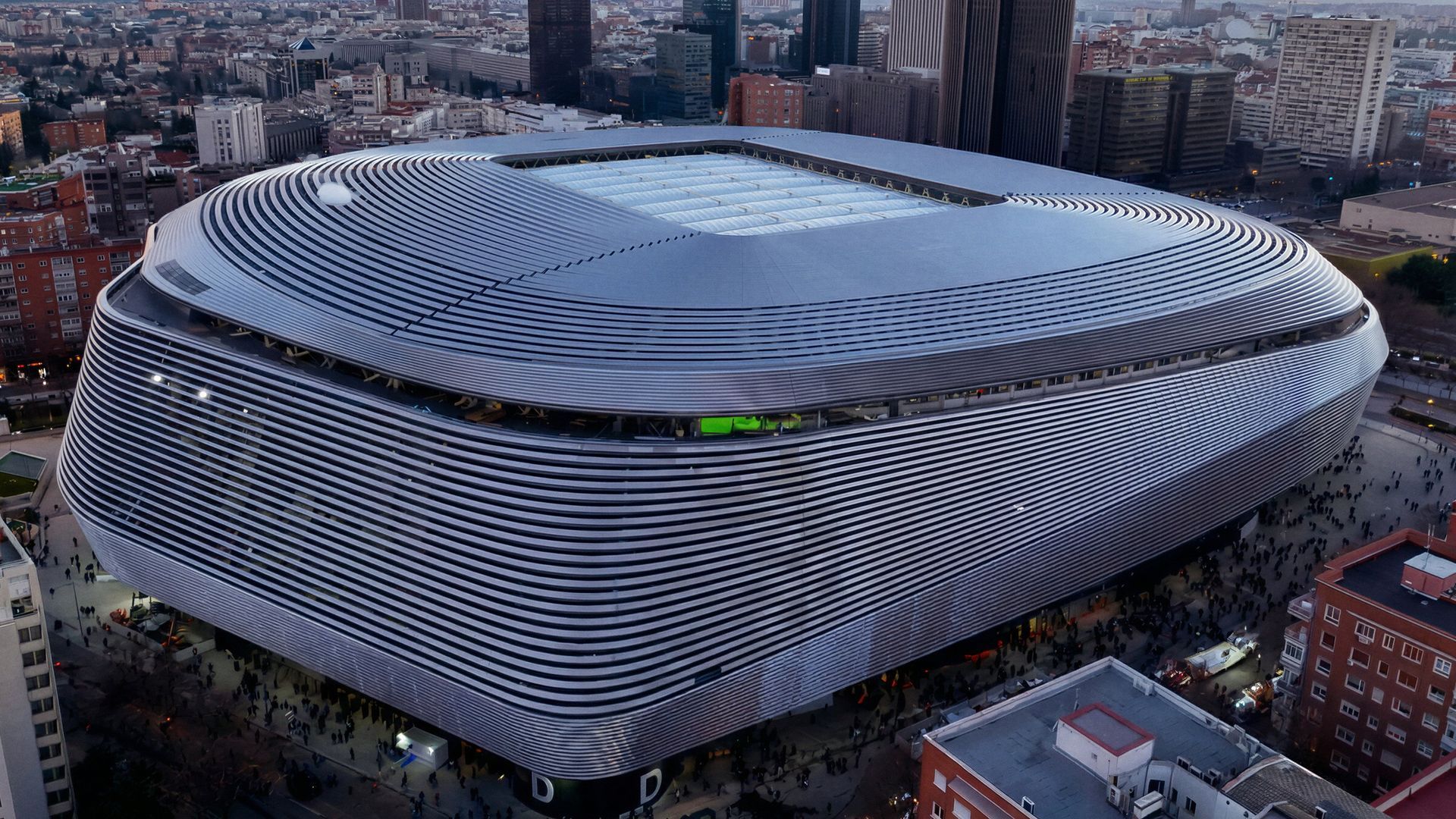 El Estadio Santiago Bernabéu desde un plano aéreo El Estadio Santiago Bernabéu desde un plano aéreo