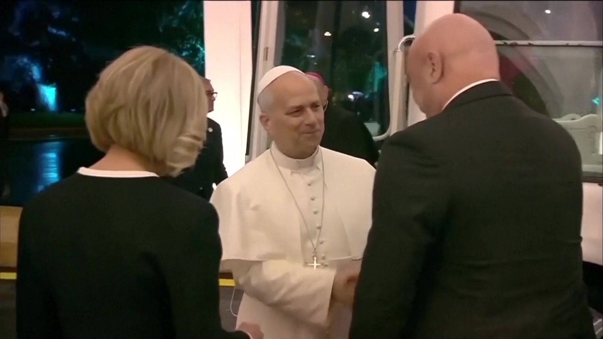 Encuentro del papa con gente