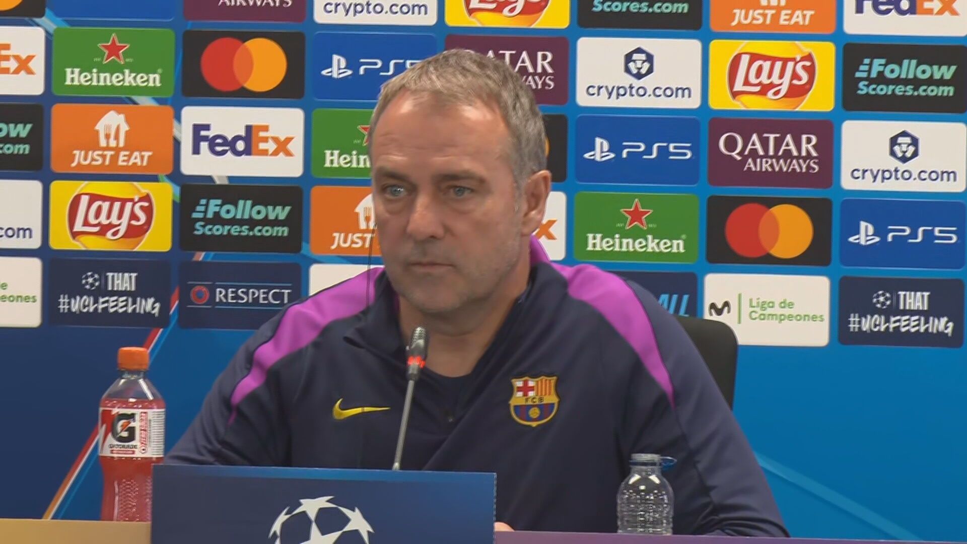 Hansi Flick, en la rueda de prensa Hansi Flick, en la rueda de prensa